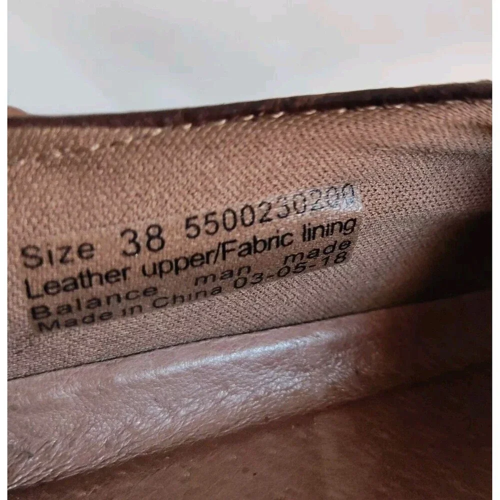Dansko Franny Leather Brown Arch Support Leather Comfort Work Shoes 7.5 - 8 / 38